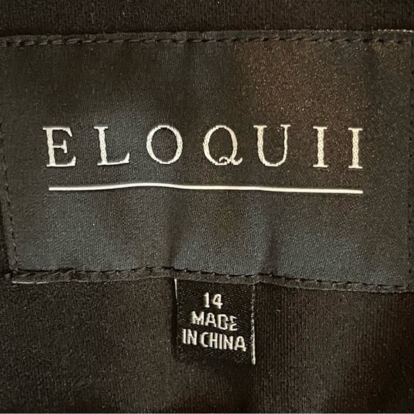 ELOQUII Black Dark Academia Minimalist Neutral Office Jacket Blazer NWOT Size 14 - Picture 9 of 12